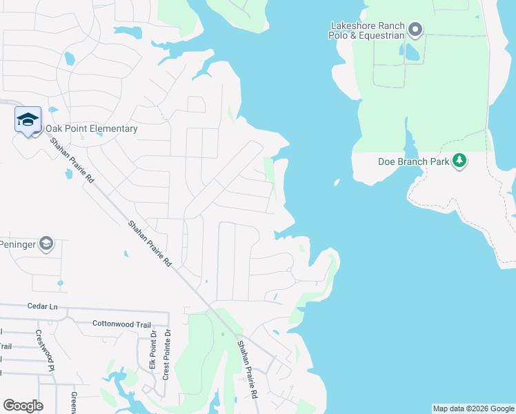 map of restaurants, bars, coffee shops, grocery stores, and more near 3004 Lampasas Lane in Oak Point