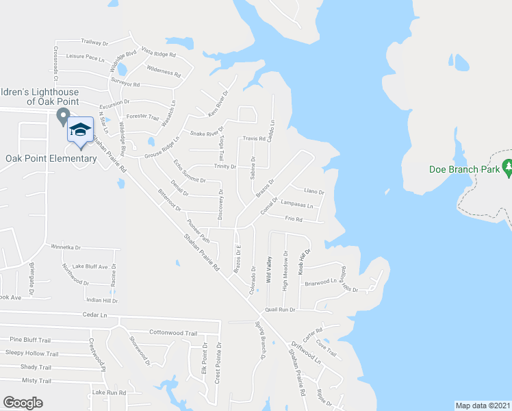 map of restaurants, bars, coffee shops, grocery stores, and more near 3200 Brazos Drive in Little Elm