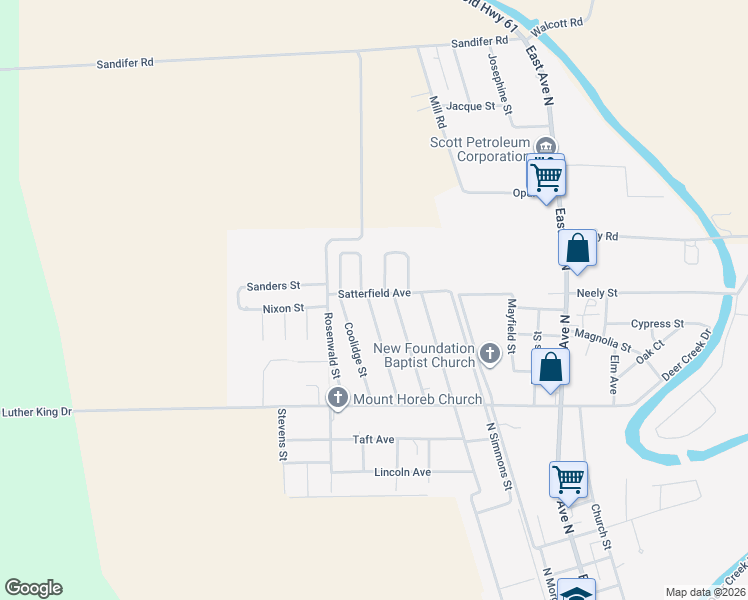 map of restaurants, bars, coffee shops, grocery stores, and more near 914 Hoover Street in Hollandale