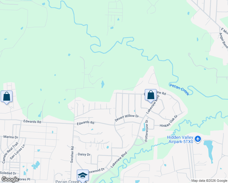 map of restaurants, bars, coffee shops, grocery stores, and more near 7001 Bishop Pine Road in Denton