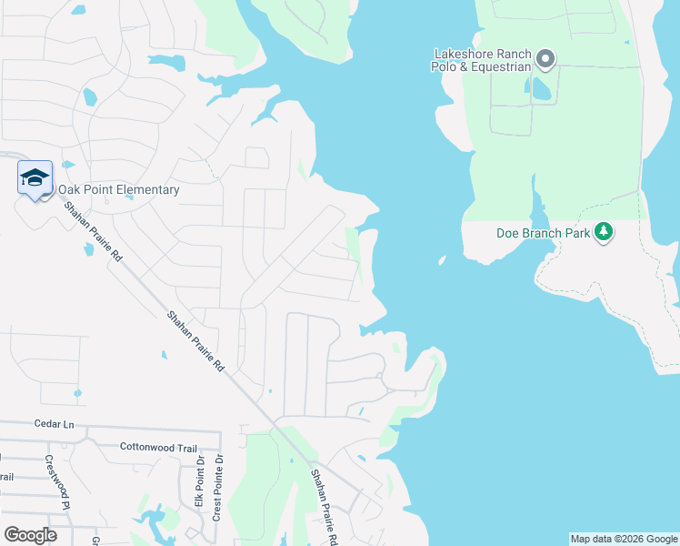 map of restaurants, bars, coffee shops, grocery stores, and more near 3004 Lampasas Lane in Oak Point