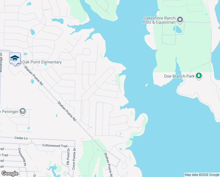 map of restaurants, bars, coffee shops, grocery stores, and more near 3004 Lampasas Lane in Oak Point