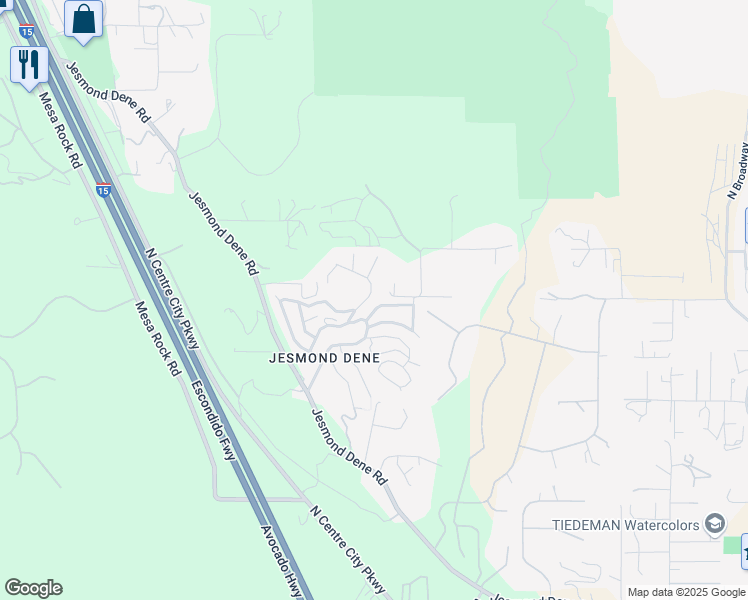 map of restaurants, bars, coffee shops, grocery stores, and more near Welk Highland Lane in Hidden Meadows