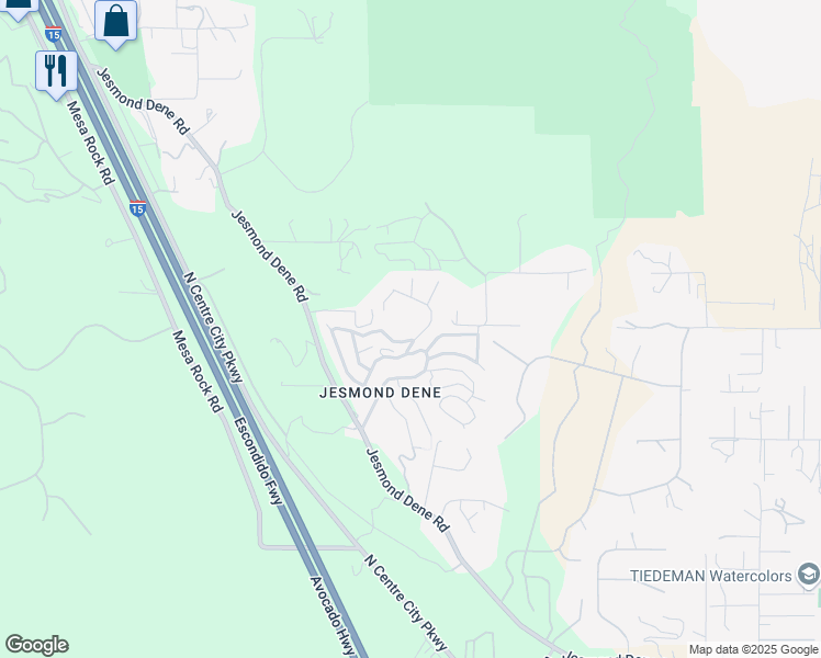 map of restaurants, bars, coffee shops, grocery stores, and more near 10218 Canyon Drive in Escondido
