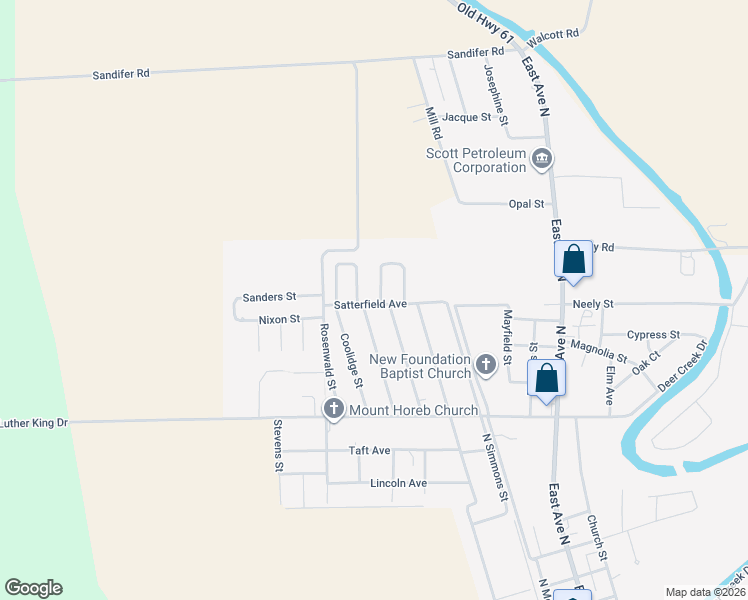 map of restaurants, bars, coffee shops, grocery stores, and more near 914 Hoover Street in Hollandale