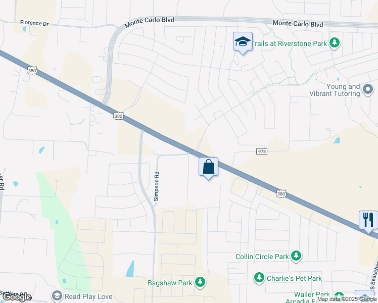 map of restaurants, bars, coffee shops, grocery stores, and more near County Road 401 in Princeton