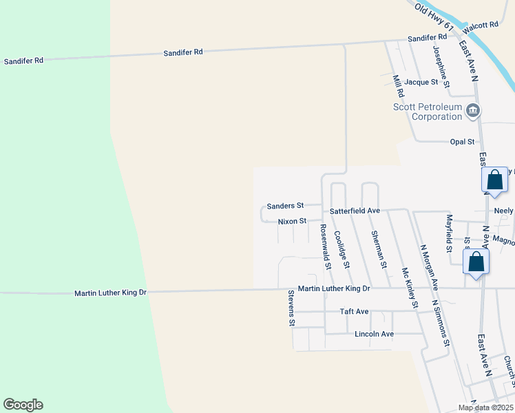 map of restaurants, bars, coffee shops, grocery stores, and more near 912 Sanders Street in Hollandale