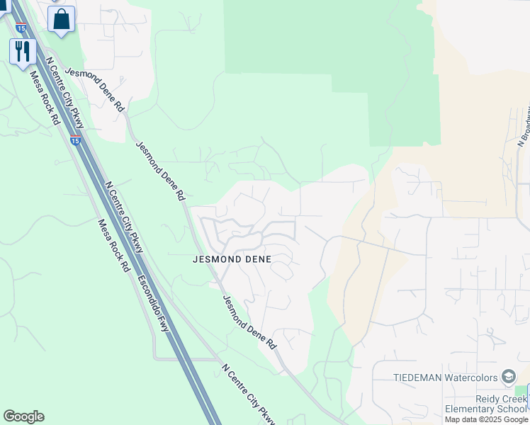 map of restaurants, bars, coffee shops, grocery stores, and more near 2 North Fig Street in Escondido