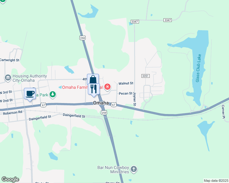 map of restaurants, bars, coffee shops, grocery stores, and more near 107 Giles Avenue in Omaha