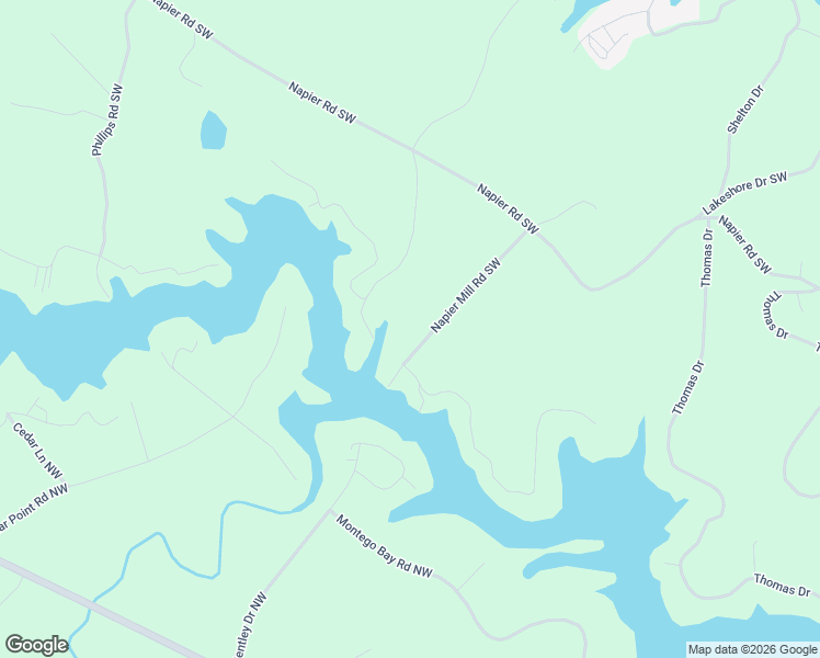 map of restaurants, bars, coffee shops, grocery stores, and more near 132 Napier Mill Road Southwest in Eatonton