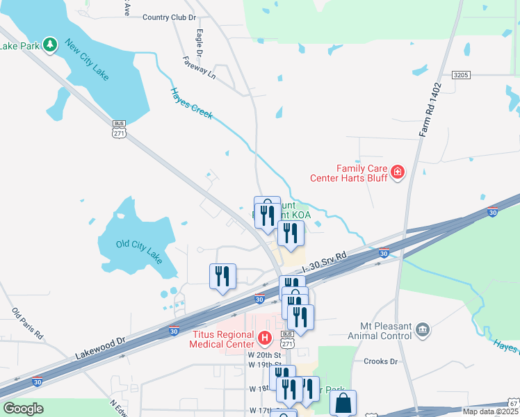map of restaurants, bars, coffee shops, grocery stores, and more near 2315 Green Hill Road in Mount Pleasant