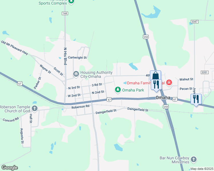 map of restaurants, bars, coffee shops, grocery stores, and more near 220 McLean Street in Omaha