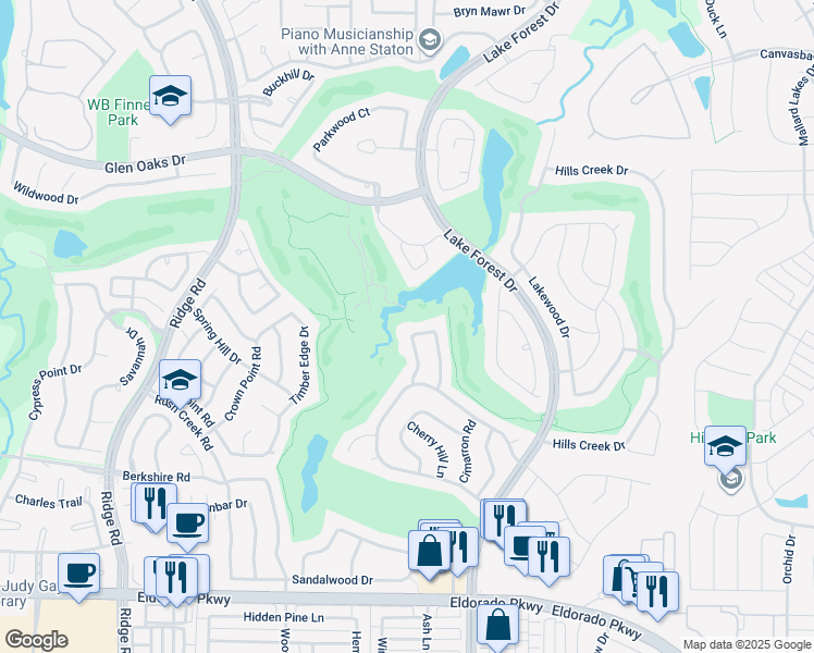 map of restaurants, bars, coffee shops, grocery stores, and more near 2112 Old McGarrah Road in McKinney
