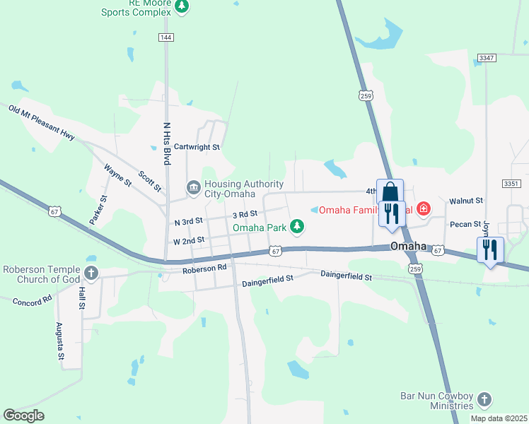 map of restaurants, bars, coffee shops, grocery stores, and more near 410 McLean Street in Omaha