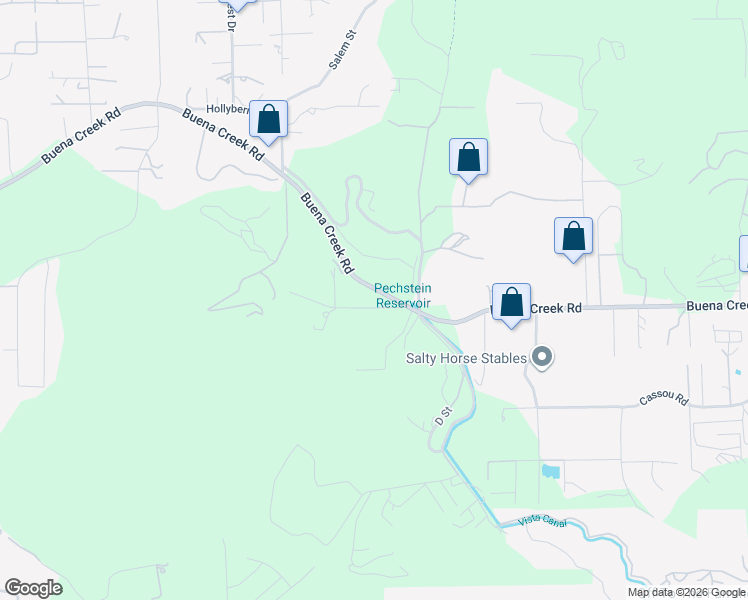 map of restaurants, bars, coffee shops, grocery stores, and more near 3755 Buena Creek Road in Vista