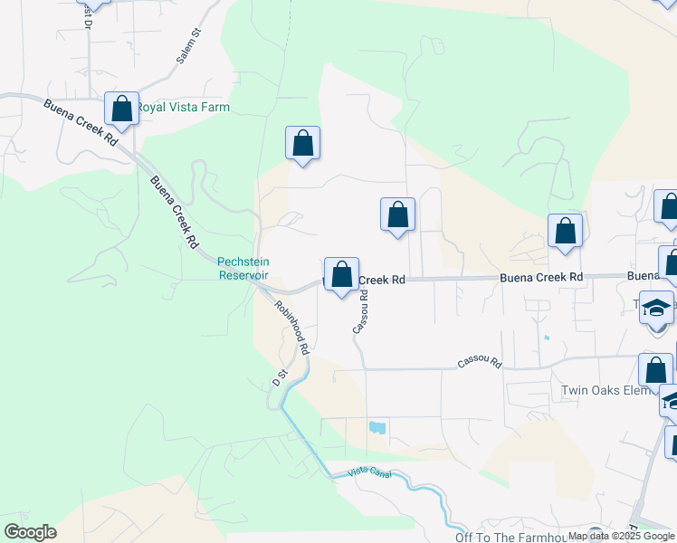map of restaurants, bars, coffee shops, grocery stores, and more near 946 Buena Creek Road in San Marcos