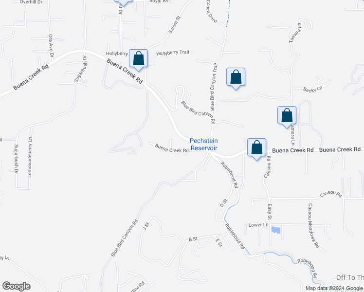 map of restaurants, bars, coffee shops, grocery stores, and more near 3755 Buena Creek Road in Vista