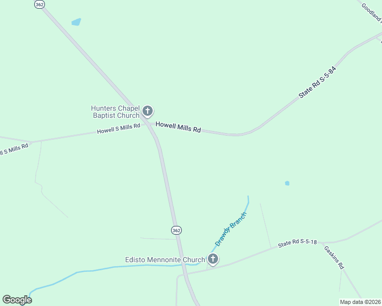 map of restaurants, bars, coffee shops, grocery stores, and more near 2591 Howell Mills Road in Bamberg