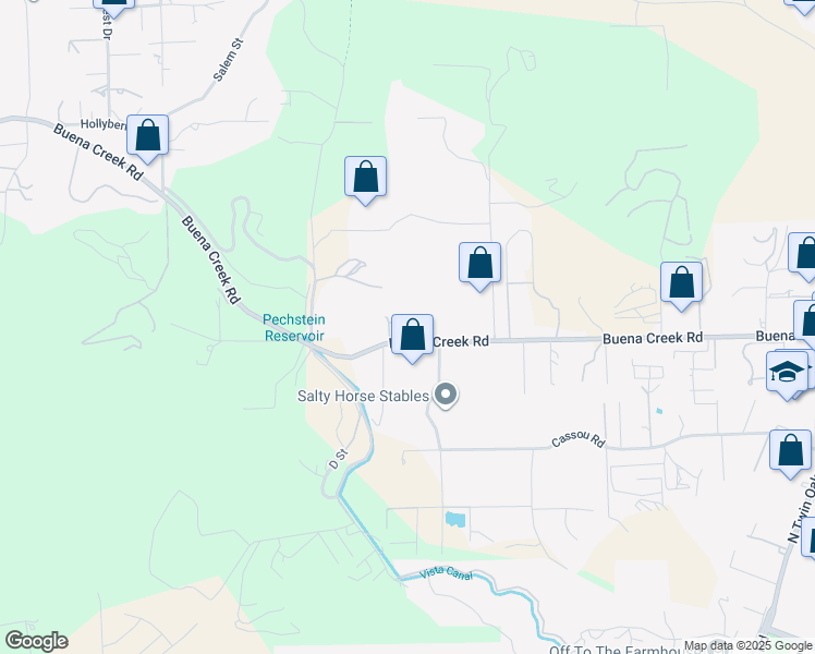 map of restaurants, bars, coffee shops, grocery stores, and more near 946 Buena Creek Road in San Marcos