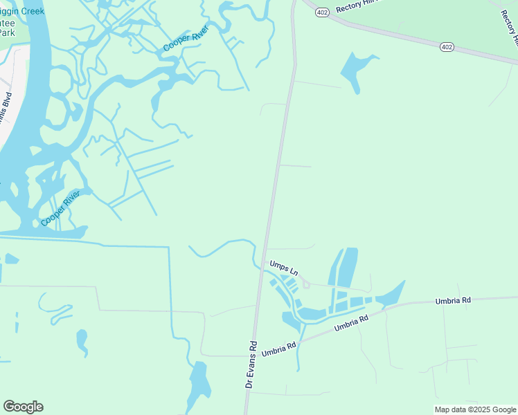 map of restaurants, bars, coffee shops, grocery stores, and more near 1175 Doctor Evans Road in Moncks Corner