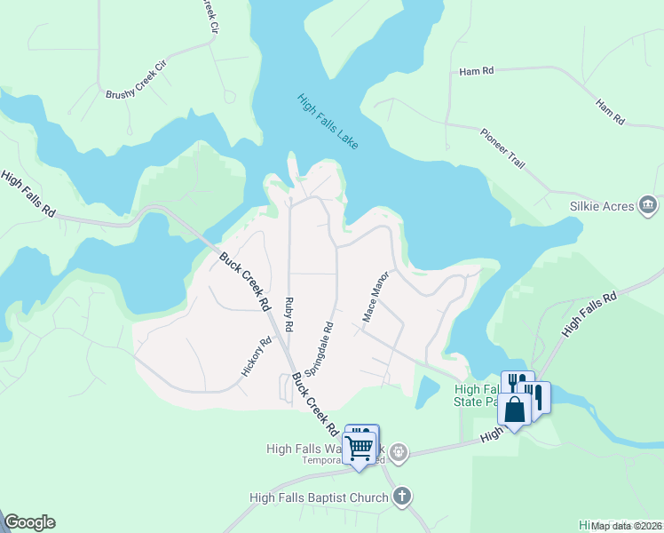 map of restaurants, bars, coffee shops, grocery stores, and more near 173 Springdale Road in Jackson