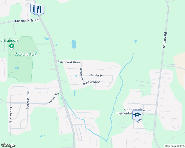 map of restaurants, bars, coffee shops, grocery stores, and more near 829 Barkley Drive in Alabaster