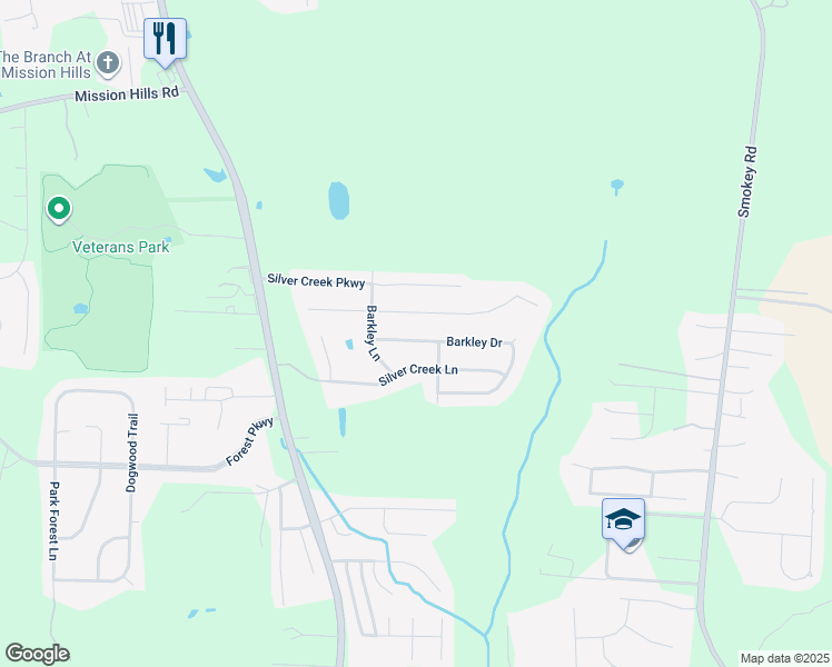 map of restaurants, bars, coffee shops, grocery stores, and more near 825 Barkley Drive in Alabaster