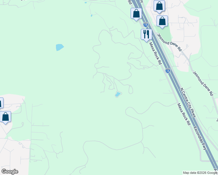map of restaurants, bars, coffee shops, grocery stores, and more near 1252 Rancho Luiseno Road in Escondido