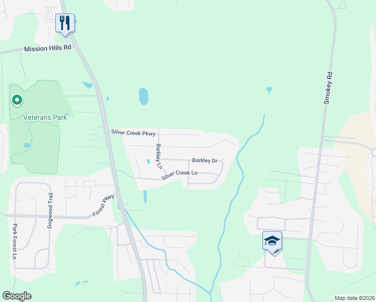 map of restaurants, bars, coffee shops, grocery stores, and more near 648 Barkley Circle in Alabaster