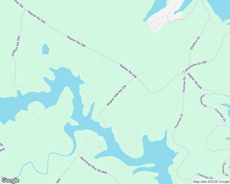 map of restaurants, bars, coffee shops, grocery stores, and more near 132-136 Napier Mill Road Southwest in Eatonton