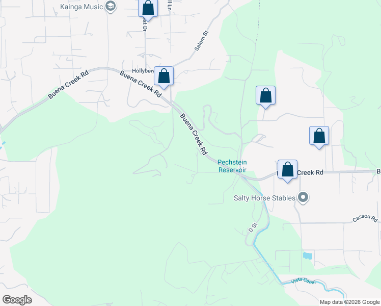map of restaurants, bars, coffee shops, grocery stores, and more near 3709 Buena Creek Road in Vista