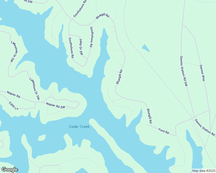 map of restaurants, bars, coffee shops, grocery stores, and more near Shoreline Court in Putnam County