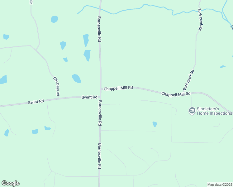 map of restaurants, bars, coffee shops, grocery stores, and more near 58 Chappell Mill Road in Griffin