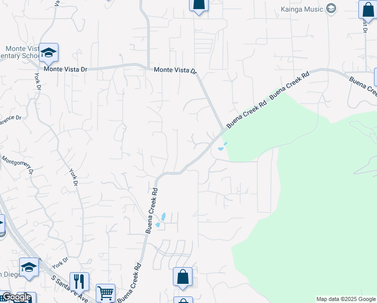 map of restaurants, bars, coffee shops, grocery stores, and more near 2353 Buena Creek Trail in Vista