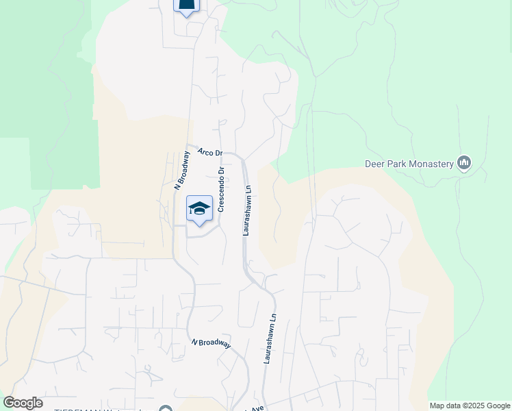 map of restaurants, bars, coffee shops, grocery stores, and more near 3462 Laurashawn Lane in Escondido