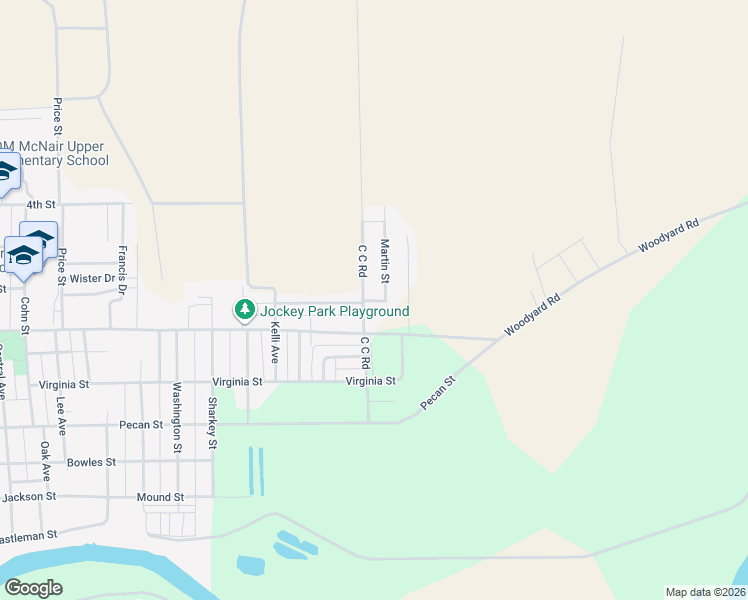 map of restaurants, bars, coffee shops, grocery stores, and more near 1216 Oakwood Drive in Belzoni