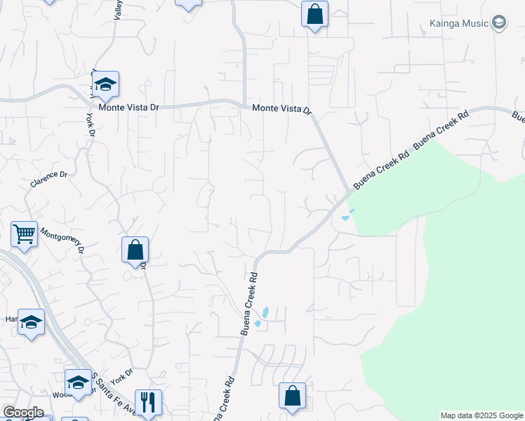 map of restaurants, bars, coffee shops, grocery stores, and more near 2252 Buena Creek Road in Vista