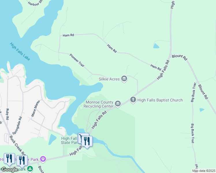map of restaurants, bars, coffee shops, grocery stores, and more near 194 Pioneer Trail in Jackson