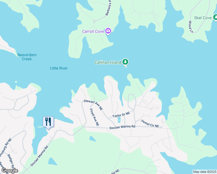 map of restaurants, bars, coffee shops, grocery stores, and more near 149 Grimes Road Northeast in Milledgeville