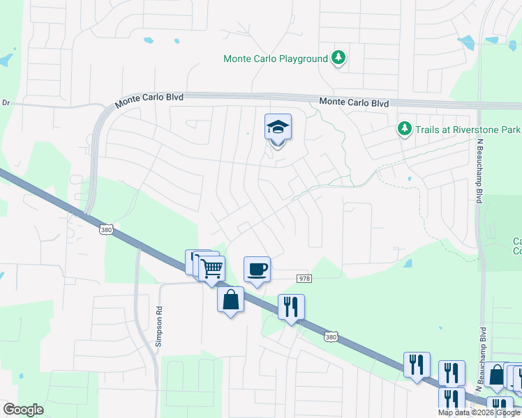 map of restaurants, bars, coffee shops, grocery stores, and more near 2016 Forest Meadow Drive in Princeton