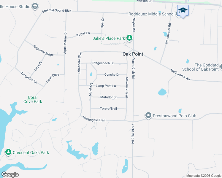 map of restaurants, bars, coffee shops, grocery stores, and more near 615 Lamp Post Lane in Little Elm