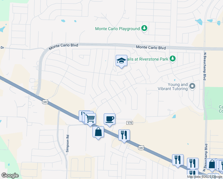 map of restaurants, bars, coffee shops, grocery stores, and more near 2016 Forest Meadow Drive in Princeton