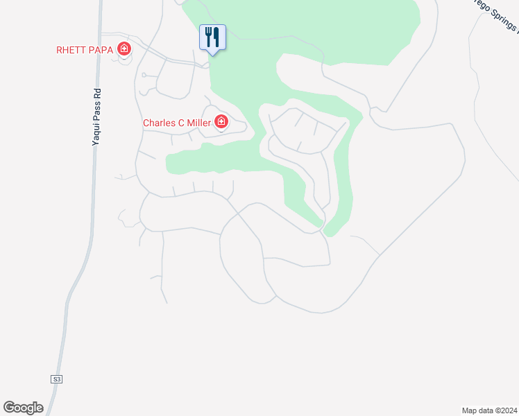map of restaurants, bars, coffee shops, grocery stores, and more near Roadrunner Drive South in Borrego Springs
