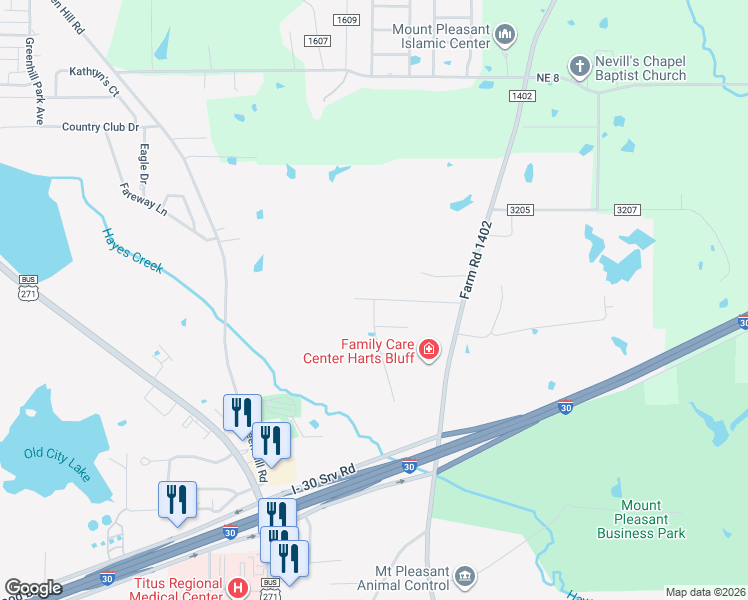 map of restaurants, bars, coffee shops, grocery stores, and more near 1013 Samuel Lane in Mount Pleasant