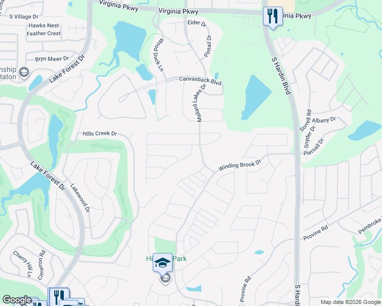 map of restaurants, bars, coffee shops, grocery stores, and more near 905 Sonoma Drive in McKinney