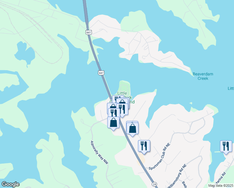 map of restaurants, bars, coffee shops, grocery stores, and more near 3069 North Columbia Street in Milledgeville