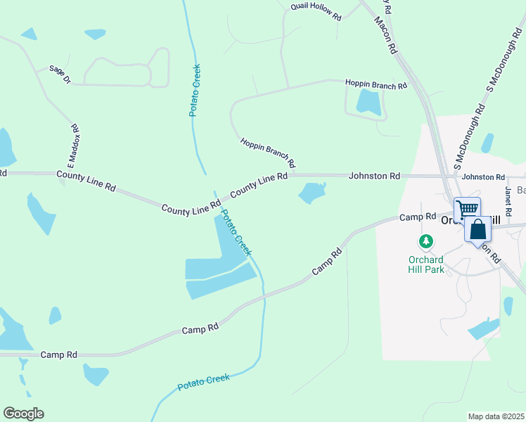 map of restaurants, bars, coffee shops, grocery stores, and more near 1160 County Line Road in Griffin