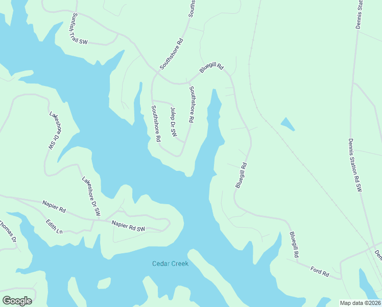 map of restaurants, bars, coffee shops, grocery stores, and more near 131 Southshore Road in Eatonton