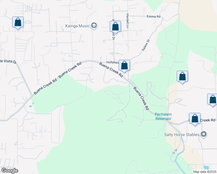 map of restaurants, bars, coffee shops, grocery stores, and more near 3325 Sagewood Hills Road in Vista