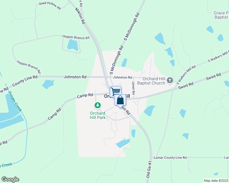 map of restaurants, bars, coffee shops, grocery stores, and more near in Orchard Hill